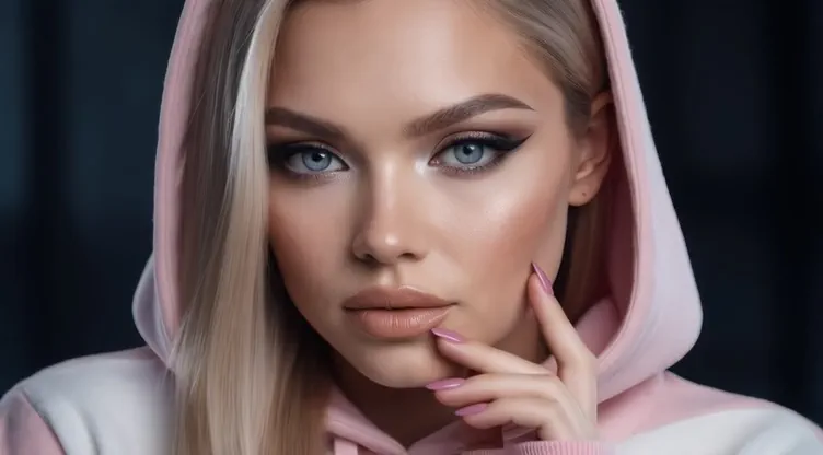 Tatjana 1 goddess tatjana in pink hoodie